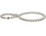 Weiße Perlenkette<br>Länge 40 cm<br>7.5 - 8.0 mm