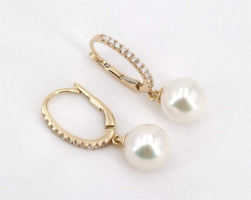 Diamant Perlen Ohrringe vom Edelkontor